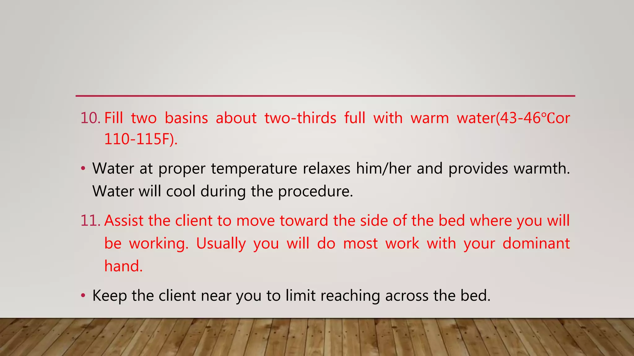 Bed bath procedure PPT