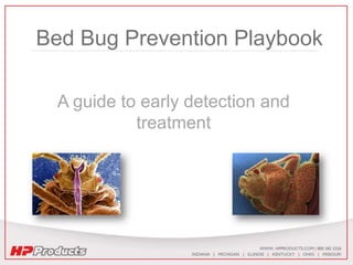A guide to early detection and
treatment
Bed Bug Prevention Playbook
 