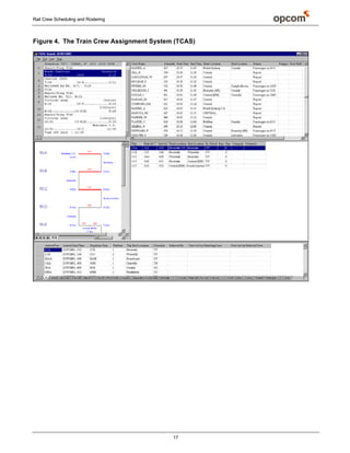 Crew Rostering Image OPCrew - Rail Crew Scheduling Rostering and Management | PDF