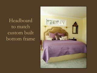 Headboard to match custom built bottom frame 