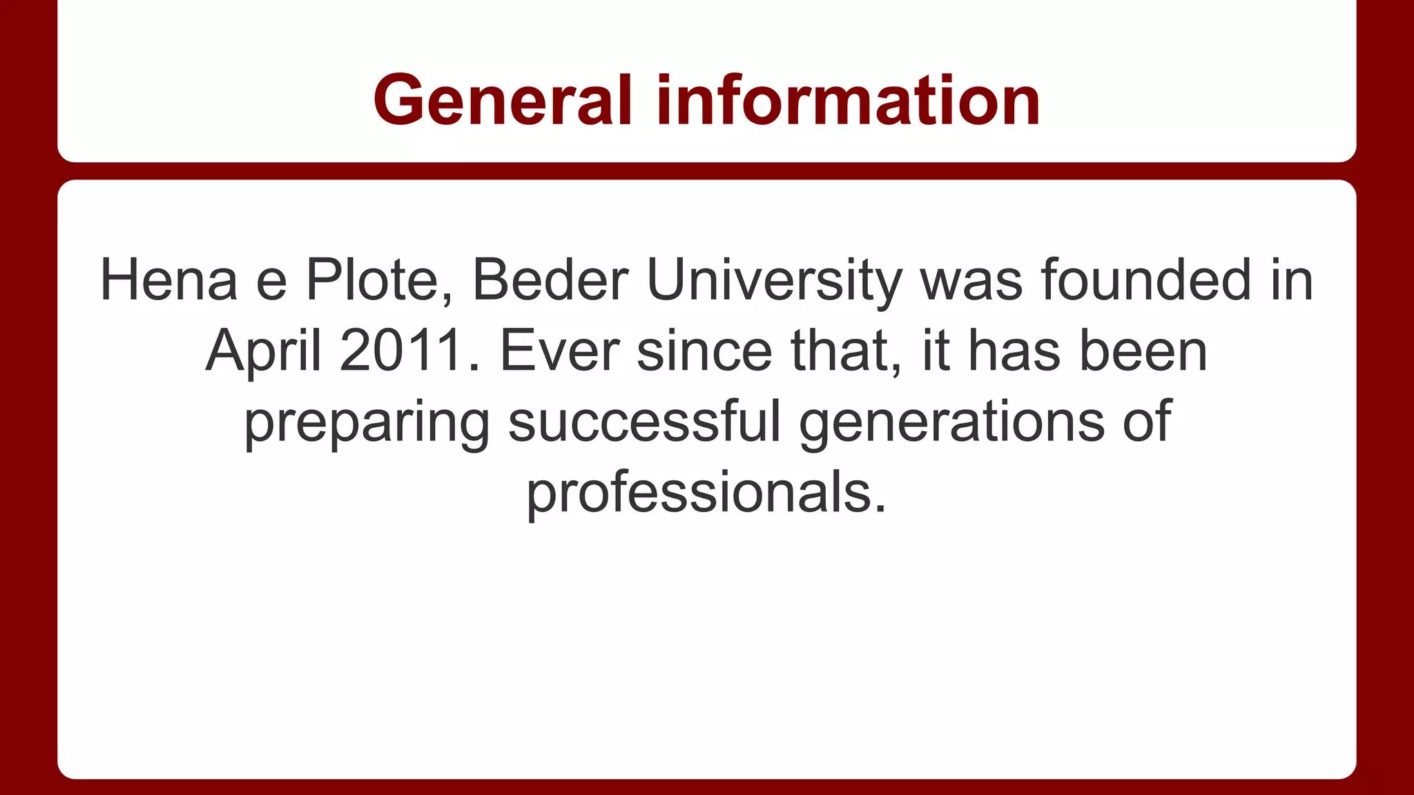 Beder university | PPTX