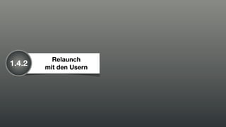 Relaunch
1.4.2   mit den Usern
 