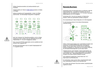 RESTEK EDITOR 
Weitere Operationsverstärker sind selbstverständlich auch 
einsetzbar. 
Gegebenenfalls ein E Mail an info@ restek.de senden um Details 
zu erfragen. 
Bildliche Darstellung der Ausgangstreiber, Jumper und Offset-potentiometer. 
Die werksseitige Konfiguration ist abgebildet. 
Nach dem Austausch der Operationsverstärker und der richtigen 
Anpassung mit den Jumpern muss die Offsetspannung mit den 
Potentiometern P1, P2 und P3 abgeglichen werden. 
Dazu muss der EDITOR eingeschaltet und die Lautstärke auf dem 
kleinsten Wert eingestellt sein. 
Mit Hilfe eines Multimeters muss nun jedes Ausgangssignal auf 
0 V eingestellt werden. 
Seite 31 von 40 
RESTEK EDITOR 
Seite 32 von 40 
Remote-Buchsen 
Werksseitig werden die Remotebuchsen so konfiguriert, dass die 
beiden Buchsen BU 1, die jeweils am nächsten zum OUT B 
angebracht sind, eine Spannung von +10 V mit einem maximalen 
Belastungsstrom von 40 mA abgeben. 
Die Buchsen BU 2, die sich am nächsten zur Netzbuchse 
befinden, werden als potentialfreie Kontakte konfiguriert. 
Die Jumperstellung für diese Konfiguration ist im Bild dargestellt. 
Für den Anschluss können 3,5 mm Mono Klinkenstecker 
verwendet werden. 
Sollten 2 Spannungsausgänge oder 2 potentialfreie Kontakte nicht 
ausreichen, so können die Remotebuchsen umkonfiguriert 
werden. Da die untere Platine, auf der sich der rechte Kanal 
befindet unzugänglich ist, beschränkt sich eine einfach Änderung 
der Remotebuchsenkonfiguration auf die obere Platine. 
Insgesamt können somit entweder 3 Spannungsausgänge und 
1 potentialfreier Kontakt, 2 Spannungsausgänge und 2 potential-freie 
Kontakte oder 1 Spannungsausgang und 3 potentialfreie 
Kontakte ohne große Eingriffe konfiguriert werden. 
Zwei waagerecht angebrachte Jumper führen die +10 V 
Spannung an die Remotebuchse. 
Ein senkrechter Jumper auf der linken Jumperblockseite ergibt 
einen potentialfreien Kontakt an der Remotebuchse. 
Der Jumper darf auf keinen Fall auf der rechten Jumperblockseite 
angebracht werden. 
 