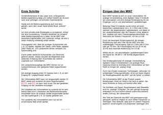 RESTEK MINT 
Erste Schritte 
Verständlicherweise ist das Lesen einer umfangreichen 
Bedienungsanleitung lästig und vielfach besteht der Wunsch 
nach einer sofortigen und schnellen Inbetriebnahme. 
Häufig wird die Bedienungsanleitung auch erst dann 
gelesen, wenn dem neuen Gerät bereits Musik „entlockt“ 
wurde. 
Um eine schnelle erste Wiedergabe zu ermöglichen, erfolgt 
hier eine Kurzanleitung. Trotzdem empfehlen wir dringend 
diese Bedienungsanleitung zu lesen, da der MINT über 
besondere Eigenschaften und Funktionen verfügt, die erst in 
dieser Anleitung vollständig erklärt werden. 
Vorausgesetzt wird, dass die sonstigen Komponenten wie 
z. B. CD Spieler, digitales SAT Radio, UKW Radio, digitales 
DAB+ Radio etc. und Lautsprecher bereits verkabelt und 
funktionsfähig sind. 
Zuerst sollten sämtliche Komponenten vom Stromnetz 
getrennt werden. Dieses reduziert die Möglichkeit einer 
statischen Entladung beim Anschließen der Verbind-ungskabel 
Seite 9 von 29 
zum Vollverstärker. 
Die Lautsprecherausgänge des MINT können nun an 
Lautsprecherboxen über geeignete Kabel angeschlossen 
werden. 
Der analoge Ausgang eines CD Spielers kann z. B. an dem 
Eingang IN 1 angeschlossen werden. 
Der Vollverstärker MINT kann nun eingeschaltet werden. Er 
MINT meldet sich zunächst mit einem Begrüßungstext 
RRRREEEESSSSTTTTEEEEKKKK und MMMMIIIINNNNTTTT um dann nach kurzer Zeit den gewählten 
Eingang und die Lautstärke anzuzeigen. 
Die Lautstärke des Vollverstärkers ist zunächst auf ein sehr 
kleines Maß durch Linksdrehen des Multifunktionsknopfes 
einzustellen bevor die anderen Geräte eingeschaltet werden 
und das Quellengerät z. B. CD Spieler gestartet wird. 
Die Lautstärke des Vollverstärkers kann nun auf ein 
annehmbares Maß erhöht werden. 
RESTEK MINT 
Einiges über den MINT 
Beim MINT handelt es sich um einen Vollverstärker mit 
analoge Vorverarbeitung, einer digitalen Class D Endstufe 
als Leistungskern und eine analoge Rückkopplung mit vier 
Eingängen und zu- und abschaltbarem Lautstärkeregler. 
Bisherige Class D Endstufen wurde immer auf einen 
bestimmten Lastwiderstand von z. B. 4 Ohm oder 6 Ohm 
optimiert. Bei abweichendem Lastwiderstand, und dieser ist 
bei Lautsprecherboxen über die Frequenz immer abweich-end, 
ergaben sich dann Frequenzgangsunterschiede, ins-besondere 
bei höheren Frequenzen, von bis zu 6 dB. 
Durch die besondere Schaltungstechnik der anlogen 
Rückführung nach dem Filter hat der MINT eine last-unabhängigen 
Frequenzgang. Egal ob 2 Ohm oder 8 Ohm 
oder gar 16 Ohm, der Frequenzgang hat von 20 Hz bis 
20 kHz eine maximale Abweichung von 0,5 dB. 
Mittels des an- und abschaltbaren Lautstärkereglers kann 
das Signal bis –99 dB in 1 dB Schritte abgeschwächt 
werden. 
Das Schaltungskonzept mit analoger Vorverarbeitung, 
digitalem Class D Verstärkerkern und analoger Rück-kopplung 
erlaubt es erstmalig einen Vollverstärker auf dem 
Seite 10 von 29 
Markt zu bringen der „analog“ klingt. 
Durch den Einsatz modernster Technologien, verbunden mit 
aufwändigen Fertigungsmethoden, ist es uns heute möglich, 
die Wiedergabequalität des MINT „auf die Spitze“ zu treiben. 
Der Vollverstärker MINT ist das Produkt unserer 
Bemühungen, Ihnen ein Gerät in die Hand zu geben, das 
keine Wünsche an Klang und Komfort offen lässt. 
Der Klirrfaktor und Signal- Rauschabstand setzt Masstäbe, 
auch für „analoge“ Endstufen. Der sehr geringe Ausgangs-widerstand 
von nur 4 mOhm erlaubt zudem eine äusserst 
straffe „Führung“ der Lautsprecher. 
Alle Teile der Elektronik des MINT sind gleichspannungs-gekoppelt, 
womit es möglich ist, auch tiefste Frequenzen zu 
übertragen. Dies bedeutet, dass auch im unteren Frequenz-spektrum 
verzerrungsfrei und phasenstarr übertragen wird. 
 