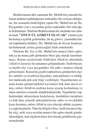 Zaman Raz Bediüzzaman ahir zaman'ı anlatıyor kitapçık. turkish (türkçe) | PDF