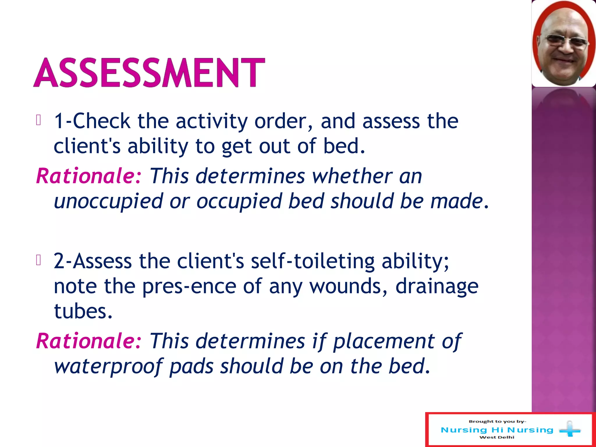 Bed making in nursing | PPT