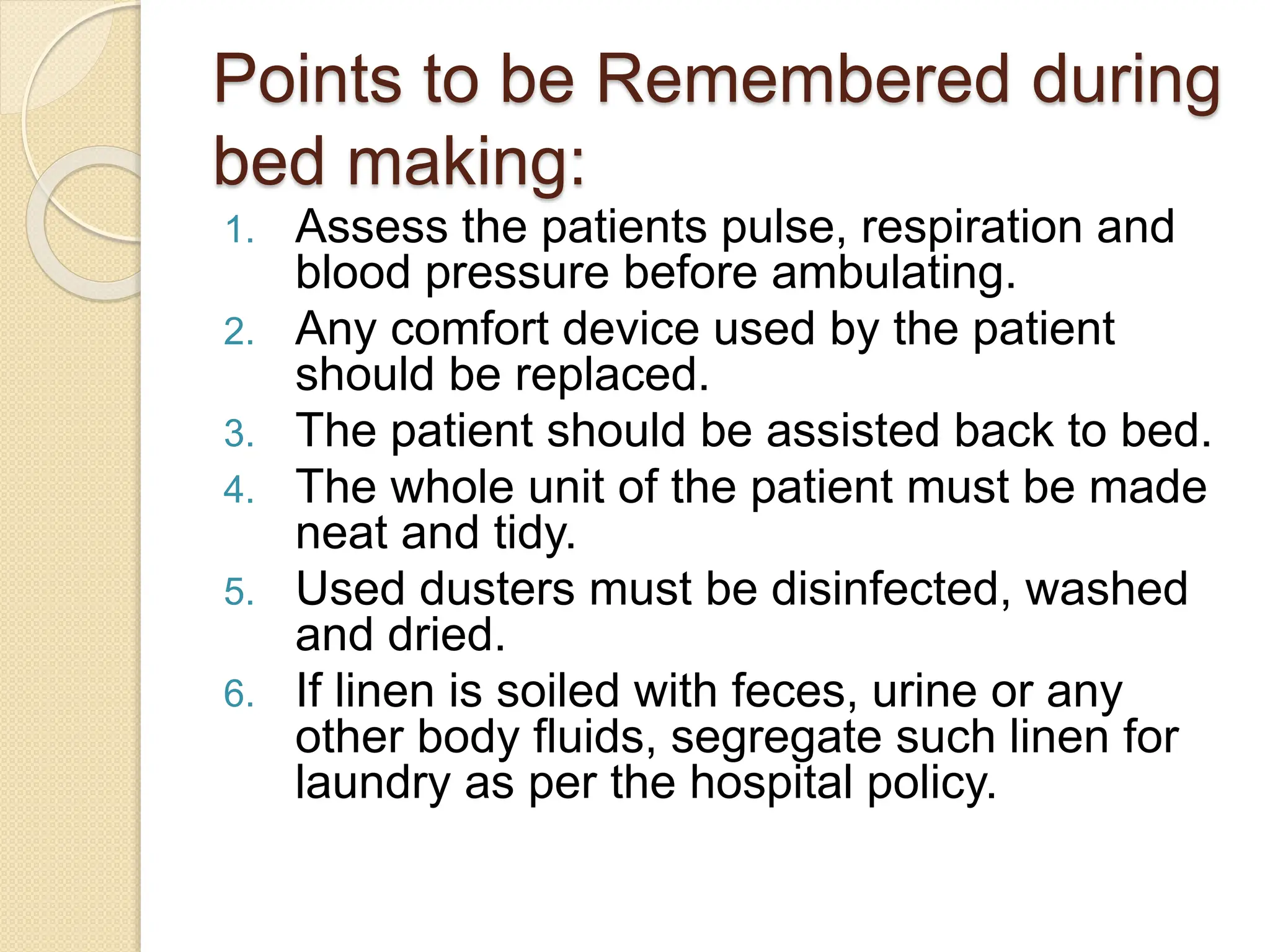 Bed Making Basics in Nursing Practices | PPTX