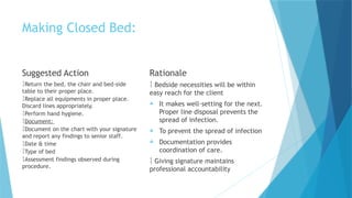 BED MAKING- Technique of preparing different types of bed | PPTX