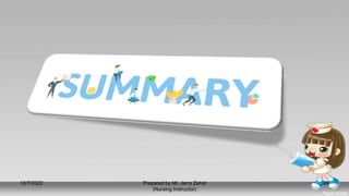 12/7/2022 Prepared by Mr. Jerry Zahid
(Nursing Instructor)
26
 