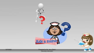 12/7/2022 Prepared by Mr. Jerry Zahid
(Nursing Instructor)
27
 