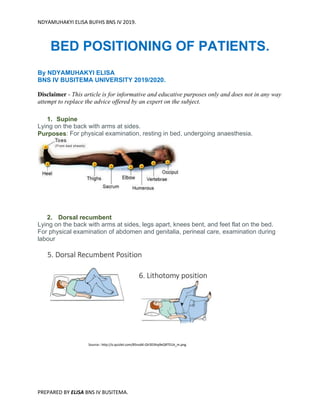 BED POSITION | PDF
