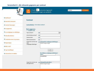 Screenshot 4: alle relevante gegevens per contract

 