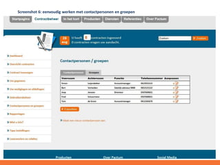 Screenshot 6: eenvoudig werken met contactpersonen en groepen

 