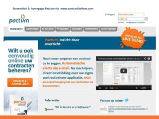 Screenshot 1: homepage Pactum via www.contractbeheer.com

 