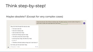 Maybe obsolete? (Except for very complex cases)
Think step-by-step!
 