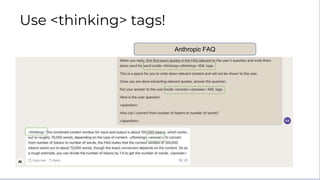 Anthropic FAQ
Use <thinking> tags!
 