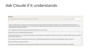 Ask Claude if it understands
 