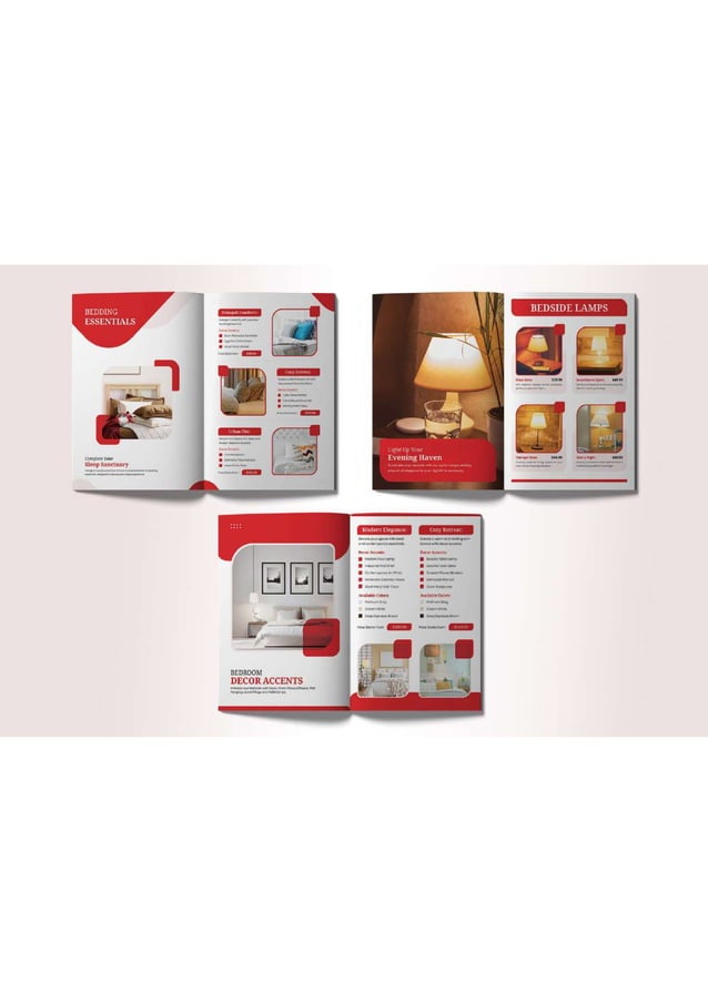 Bedroom Product Catalog Brochure designs PDF