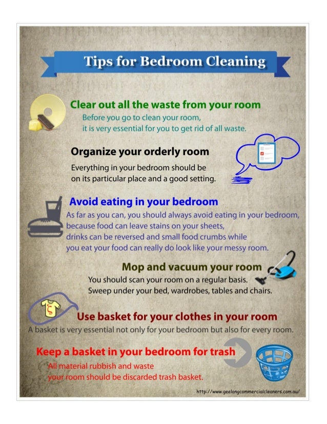 Tip For Bedroom Cleaning Infographics