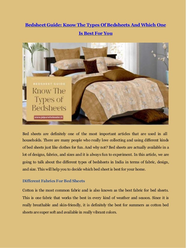 Bedsheet Guide Know The Types Of Bedsheets And Which One Is Best For You