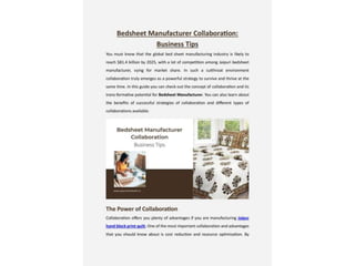 Bedsheet Manufacturer Collaboration Business Tips.pptx.pptx