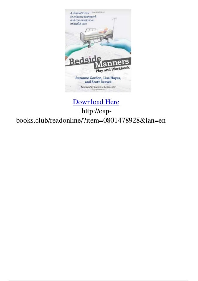 Bedside manners play and workbook pdf