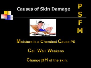 Causes of Skin Damage




         Moisture:
             .
 