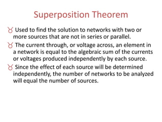 Thévenin’s Theorem
 Procedure to determine the proper values of RTh and ETh
 Preliminary
1. Remove that portion of the n...