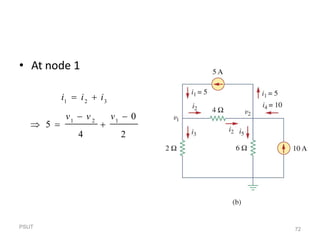 Determine the voltage at the nodes in Fig. below
76
 
