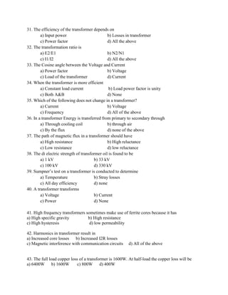 Basic Electrical Engineering | DOCX