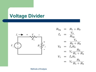 Voltage Divider
Methods of Analysis
 