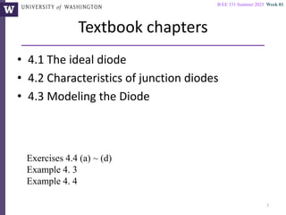 BEE331-Week1 (1).pdf Devices and Circuits. DIodes | PDF