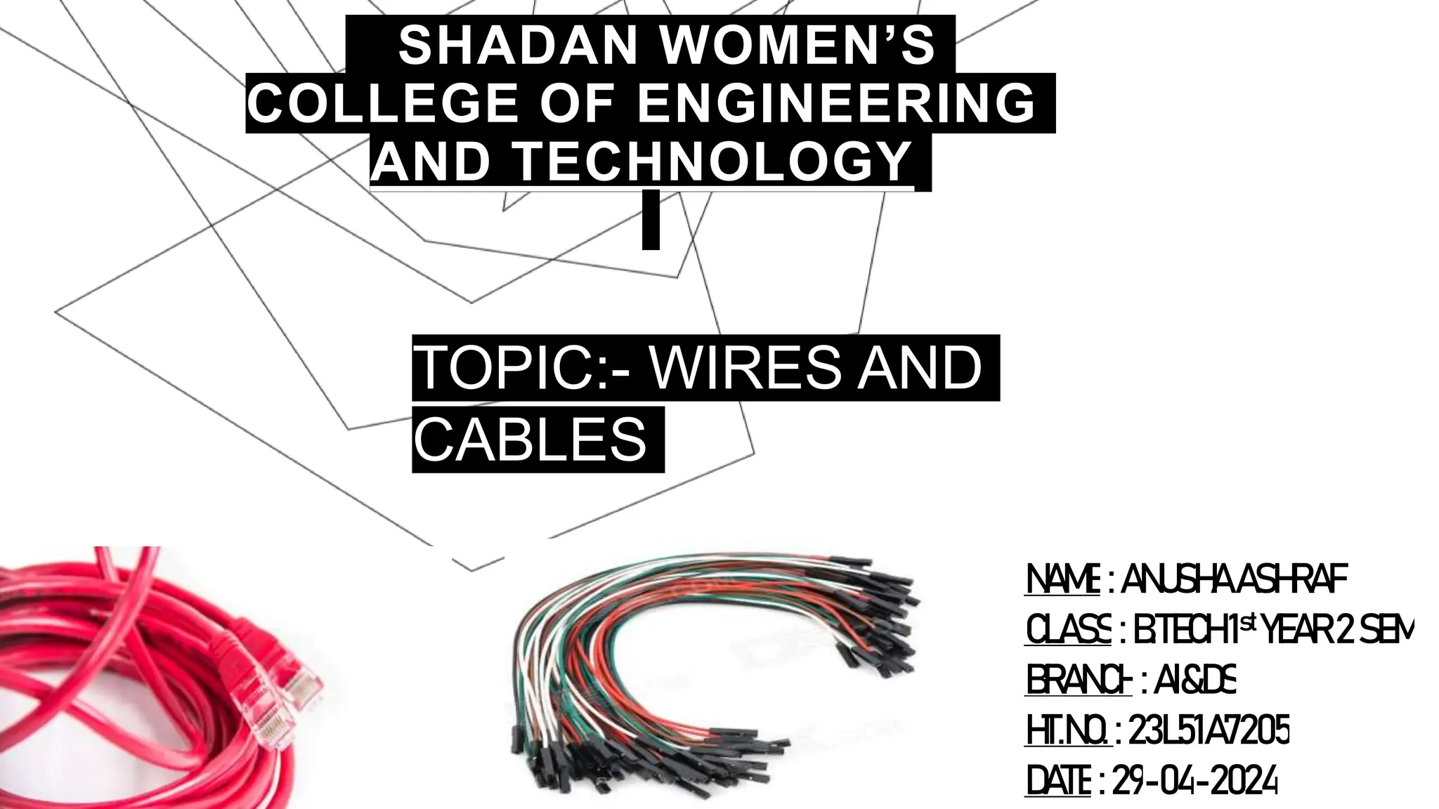 PPT ON Wires and Cables IN BASIC ELECTRICAL ENGGINEERING | PPTX