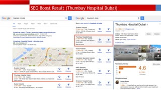 SEO Boost Result (Thumbay Hospital Dubai)
 