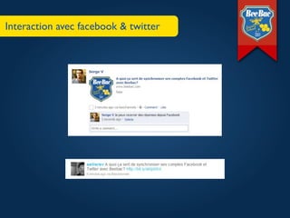 Interaction avec facebook & twitter
 