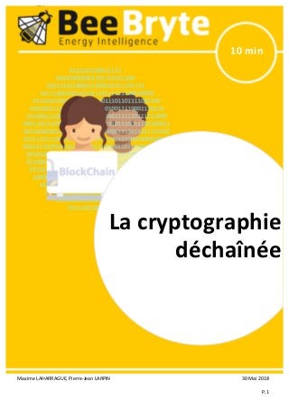 Maxime	LAHARRAGUE,	Pierre-Jean	LARPIN	 30	Mai	2018	
	 	
	 P.1	
La	cryptographie	déchaînée	
	
	
	
	
10	min	
La	cryptographie	
déchaînée	
 