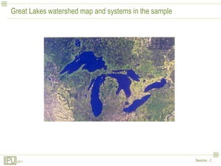 Great Lakes watershed map and systems in the sample