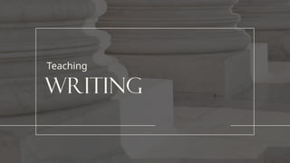 WritIng
Teaching
 