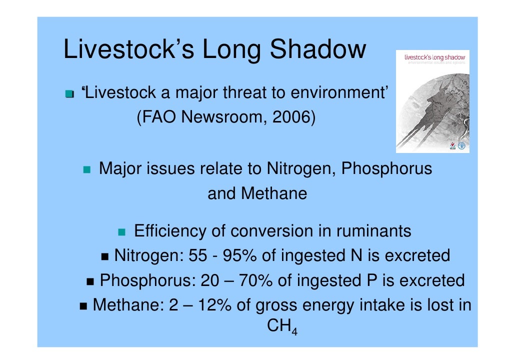 Livestock's long shadow environmental issues and options citation