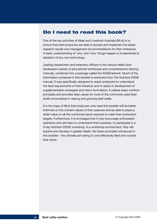 Beef cattle nutrition (australia) | PDF