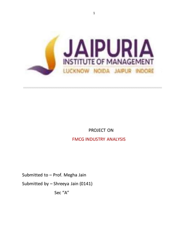Fmcg Industry Analysis Docx Fmcg Industry Analysis Docx