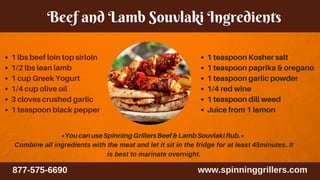 Beef Lamb Souvlaki Ingredients