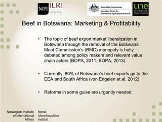 An analysis of beef market liberalization in Botswana: A quantitative value chain approach