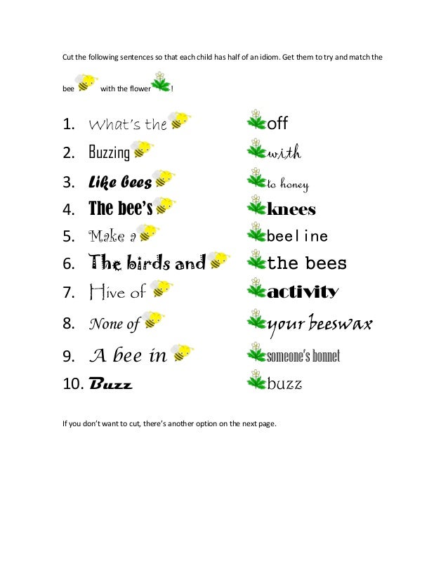 Bee Idioms