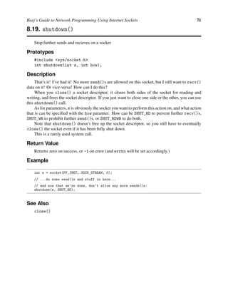 Beej Guide Network Programming | PDF