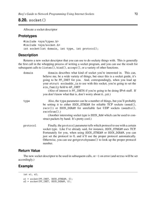 Beej Guide Network Programming | PDF