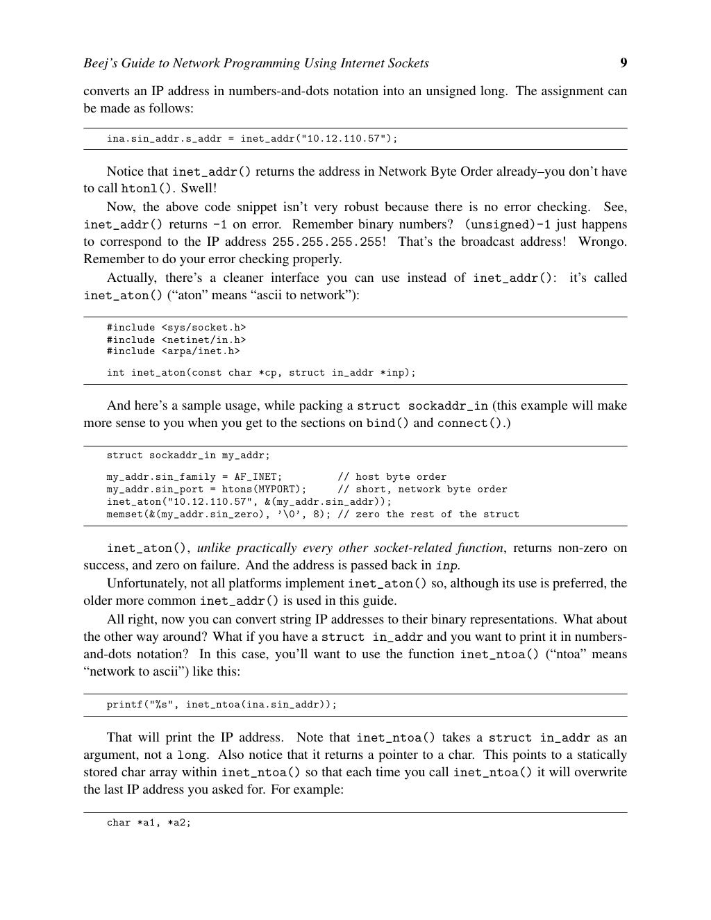 Beej Guide Network Programming