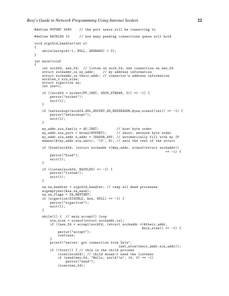 Beej Guide Network Programming