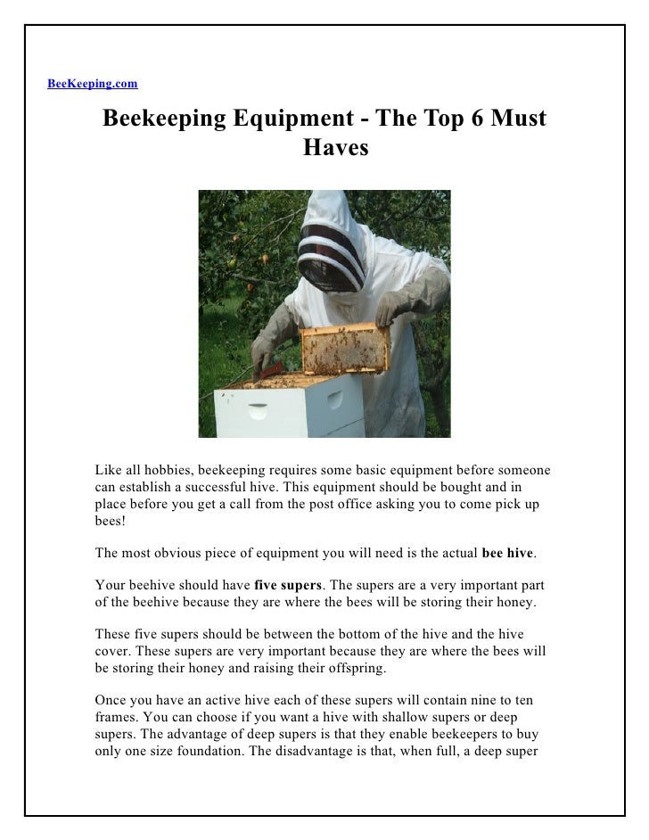 Beekeeping equipment The Top 6 Must Haves