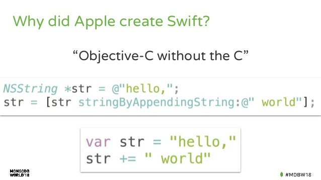 objective c vs swift share worldwide apple